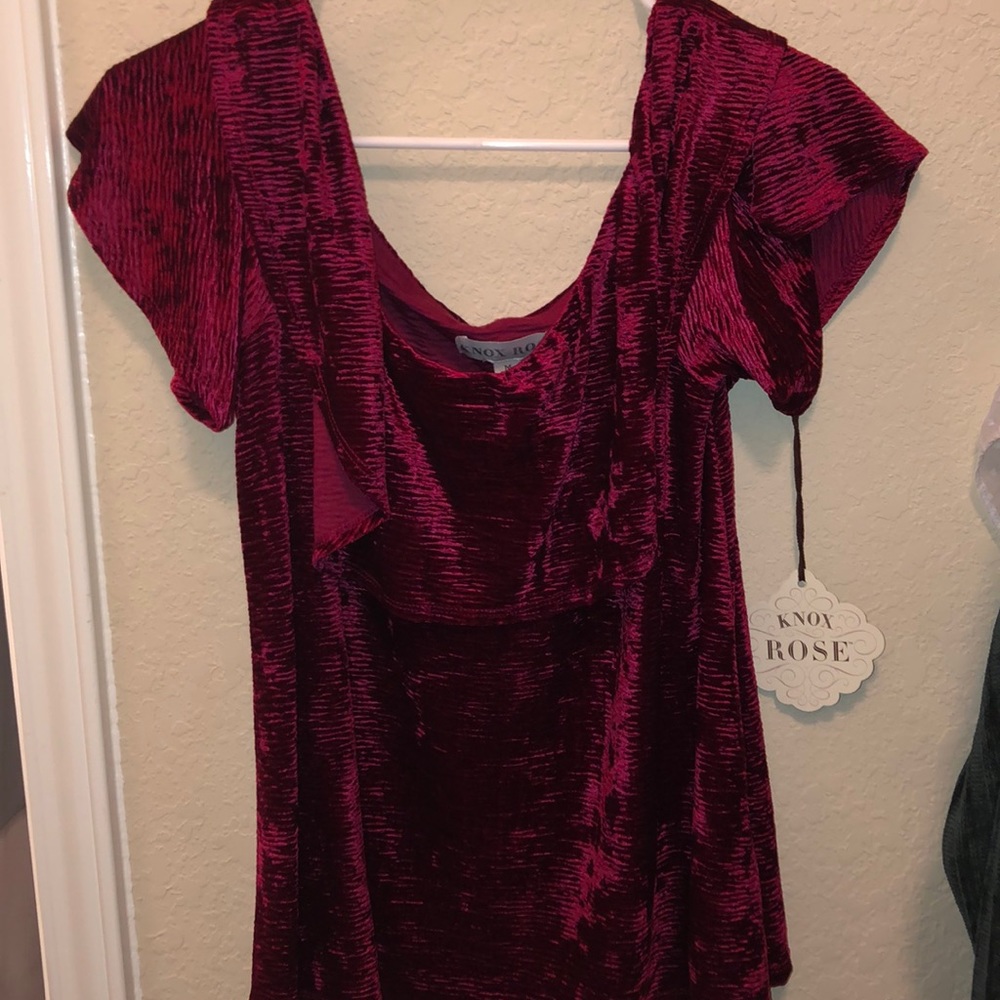Red Velvet Off the Shoulder